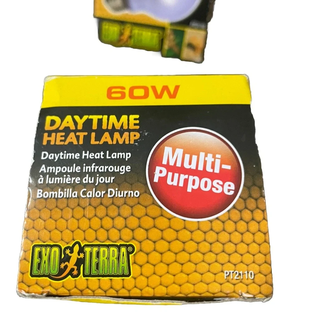 Lot of 2 EXO-TERRA 60w Daytime Heat Lamp Bulbs for Reptiles/ Snakes Terrarium